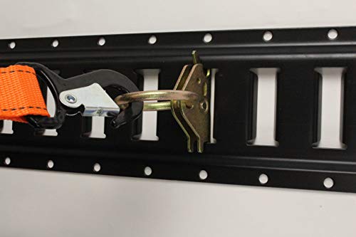 Motorcycle Kit, Ratchet Tie Down Straps, 2' E-Track Rails, 8’ X 1-1/2 Safety Snap Hooks & Soft-Tie D Ring, Cargo Accessory Securing Motorcycles, Dirt Bikes, Kayaks, Atvs, Utvs #TOP6