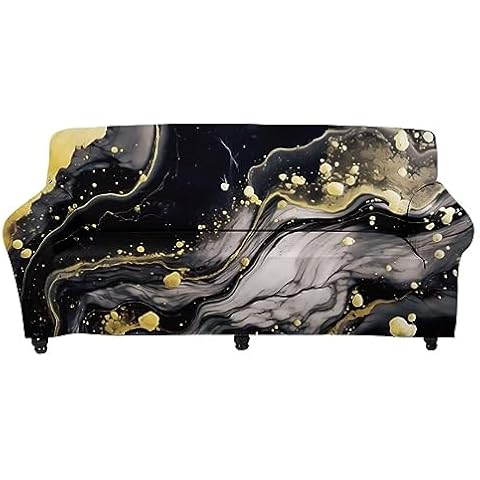 Horeset Black Gold Marble Couch Cover Cover