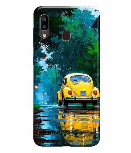Image of Printed Hard Back Case Cover & Compatible for Samsung Galaxy M20 | Car Painting Art (Multicolor) - D1197
