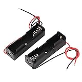 2pcs Spring Clip Black Plastic 1 x 1.5V AA Battery Case Holder