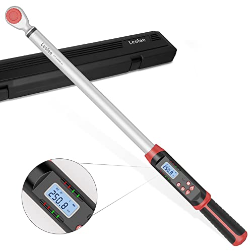 Leolee 1/2-Inch Drive Digital Torque Wrench with Angle 12.5-250.8 Ft.lb