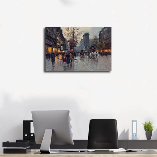Tableau Paris Porte Saint-Denis Cortès affiche toile 30cm