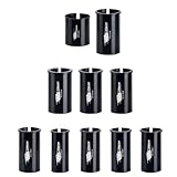 Aluminum Alloy for Bike Seatpost Shim Sleeve Reducer Adapter, 27.2mm to 31.6mm Diameter Converter for Frame Seat Tube, Black（25.4-28.6）
