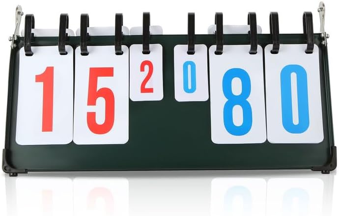 Rotulador de puntuación de mesa, portátil, marcador de fútbol para deportes de interior y exterior, puntuación voltea hasta 99 para béisbol,