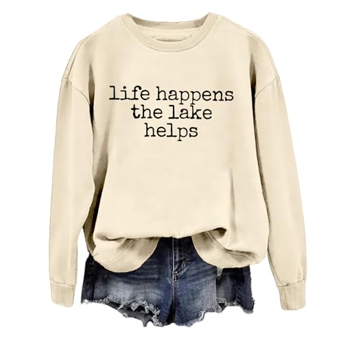Life Happens the Lake Helps Sweatshirt Life Happens the Lake Helps Shirt Funny Sweatshirt Unisex