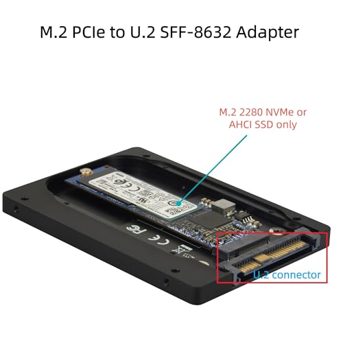 Carcasa GEEHOOD M.2 PCIe NVMe a U.2 2.5 pulgadas miniatura 3