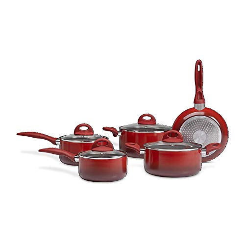 Jogo de Panelas 5Pcs Ceramic Life Granada com Indução, Vermelha, Brinox