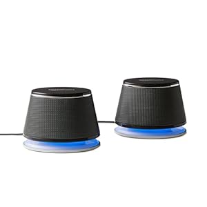 Amazon Basics USB Plug-n-Play Computer 2 Speakers for PC or Laptop, Black – Set of 2