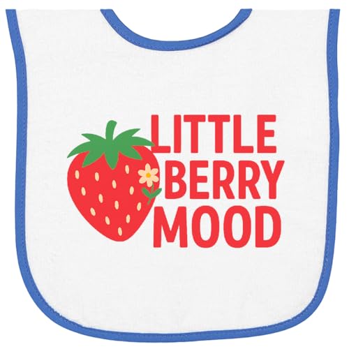 inktastic Little Berry Mood Strawberry Graphic Baby Terry Cloth Bib