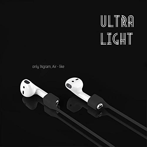 Image of Ultra Strong Magnetic Airpod Pro Strap Anti-Lost Cord Sports Lanyard Compatible with Airpods 3rd 2nd Generation Pro 3 2 1 (3 Black)