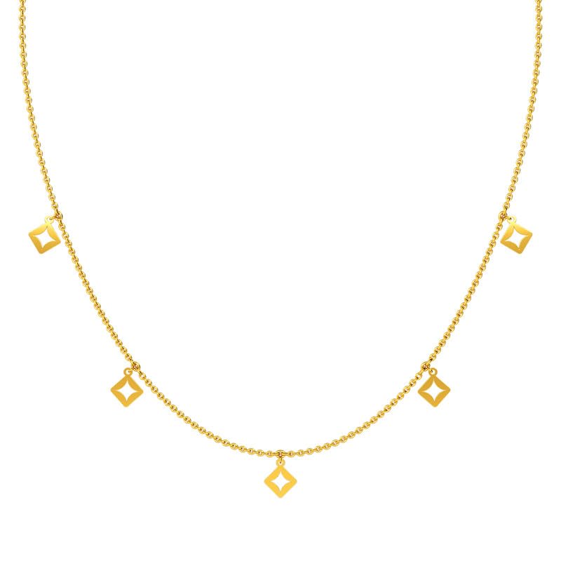 Image of KISNA JEWELS 14KT|18KT BIS Hallmark Pure Gold Necklace for Women