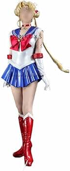 ♡セーラームーン コスプレ フルセット♡衣装・ブーツ・ウィッグ・小物付き Amazon.co.jp: [KANKUXS] フルセット 衣装+髪飾り 美少女戦士