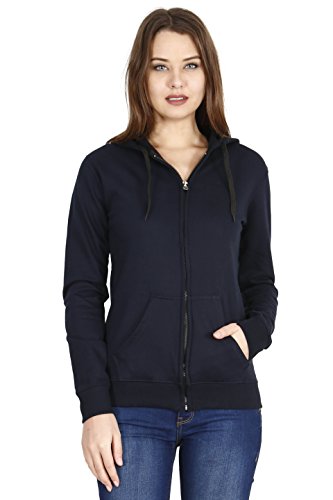 Image of Ideation Women's Cotton Full Zipper Sweatshirt Hoodies with Kangaroo Pocket