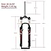 KSZFONDP 26 Inch Mountain Bike Suspension Fork 1-1/8
