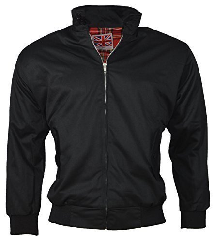 Image of Urban Couture Clothing/Dallaswear Harrington Retro Jacket Black & Navy (xs, Black)