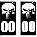 Autocollant immatriculation Punisher pour Voiture - Personnalisable avec Votre numéro de département