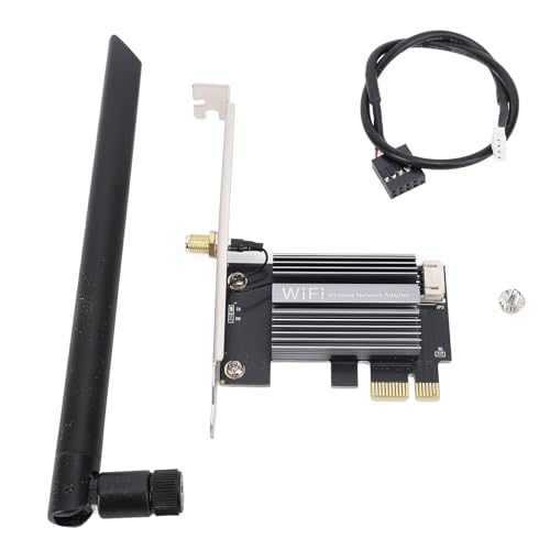 VBESTLIFE Tarjeta WiFi 6E PCIe para PC de Escritorio, 4174 Mbps, Banda Triple, Adaptador Bluetooth 5.2, para Windows 10, 11 y Linux, Antena 8DB miniatura 7