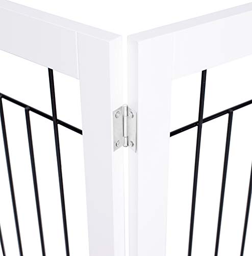 Internet's Best Traditional Wire Dog Gate - 3 Panel - 30" Tall - White by Internet's Best - Image 6