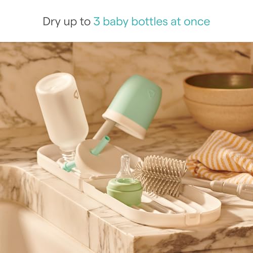 Munchkin® Travel Baby Bottle Drying Rack with Silicone Bottle Brush - Compact and Foldable, Fits Easily in Diaper Bags for On-the-Go Use - image 3