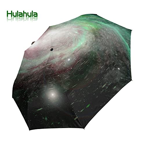 Parapluie pliable automatique vert noir compact et robuste