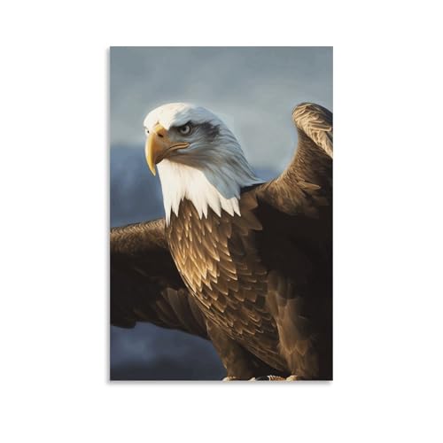 Aigle toile decoration murale 60x90 pour habiller un mur vide sans cadre