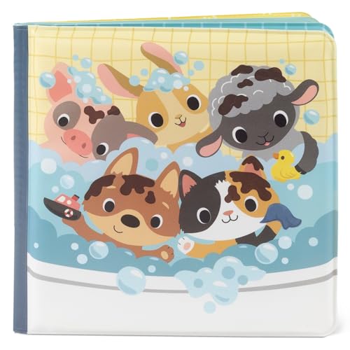 Tiger Tribe Messy Farm Livre de bain magique pour tout-petits Doux, imperméable et réutilisable La boue se décolore comme par magie dans l'eau chaude. Réutilisable (âge de 6 à 3 ans)