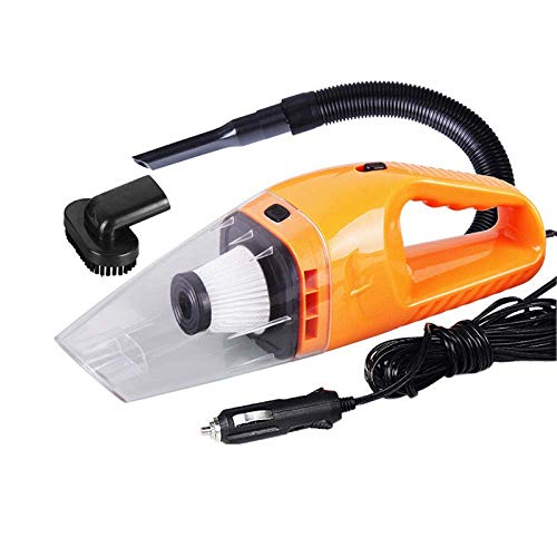 Akku-Staubsauger Orange Auto-Staubsauger 12V 120W Staubsauger 6-in-1-Handstaubsauger mit 5 m für zu Hause