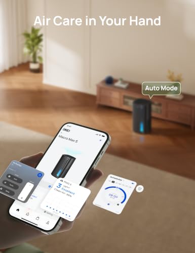 Image of DREO Smart Air Purifier for Home, Washable Pre-Filter, Large Rooms Air Cleaner with Wi-Fi /Voice /Alexa,Smoke,Dust,Pollen,Odor,PM2.5 Monitor, 4 Speeds & Auto /Turbo /HEPA Sleep Mode, DR-HAP003AS Black