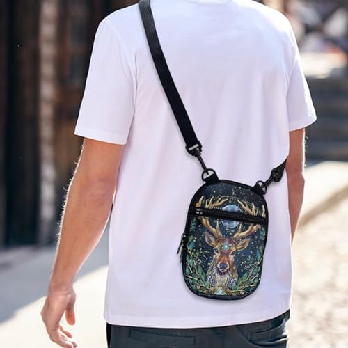 Lotusorchid Small Message Bag Women Shoulder Bag with Adjustable Staps, Sling Phone Bag Crossbody Satchel Purse Wallet4