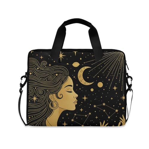 Funda maletín de 16 pulgadas para portátil diseño de mapache con correa ajustable para hombro