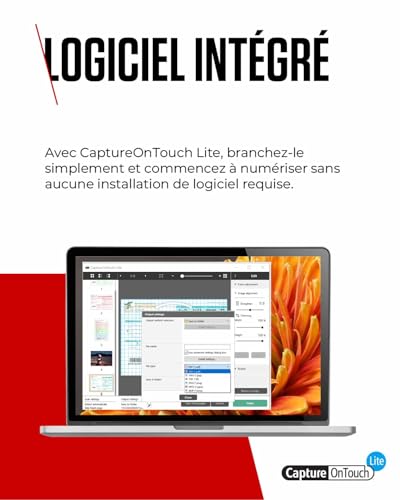Canon ImageFORMULA R10 Scanner de Documents Mobile (Recto Verso, 600 DPI Technologie Plug and Scan intégrée, Scanner Couleur, Logiciel CaptureOnTouch Lite, capteur d'image CIS) 4861C003