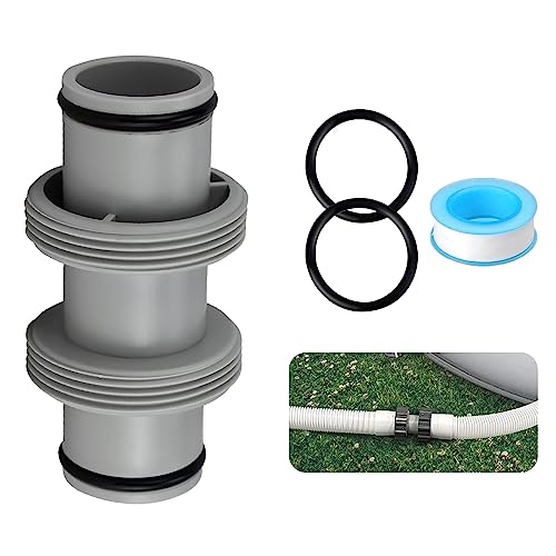 Connettore Tubo per Piscina 38 mm - Adattatore di Riparazione del Giunto con Nastro Sigillante Impermeabile per Giardini e Tubi Flessibili