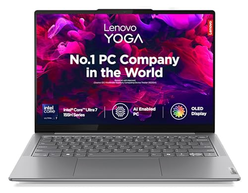 Image of Lenovo Yoga Slim 7 Intel Core Ultra 7 155H 14 inch(35.5cm) WUXGA-OLED 400Nits Laptop (32GB RAM /1TB SSD /AI PC /2Wx4 Speakers /Windows 11 /Office Home 2024 /1Yr ADP Free /Grey /1.39Kg), 83CV00D3IN
