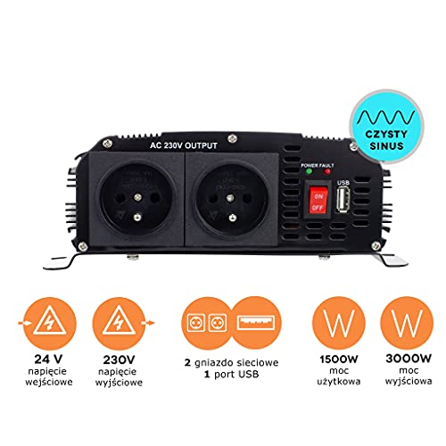 Volt off-grid Power Iverter Sinus 600 24 V/230 V