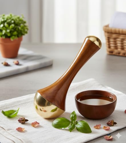 Spanzo Creation 2in1 Kansa Wellnessstab für Gesicht/Körper/Nacken/Rücken/Füße, Akupunktmassagegerät für Entgiftung & Tiefenentspannung, Massagetherapiewerkzeug