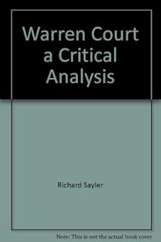 Hardcover Warren Court a Critical Analysis Book
