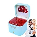 Obesntln Estuche para anillos, 9 Forever Roses, estuche para collares, caja de exhibición de joyas, soporte de joyería para propuesta de compromiso