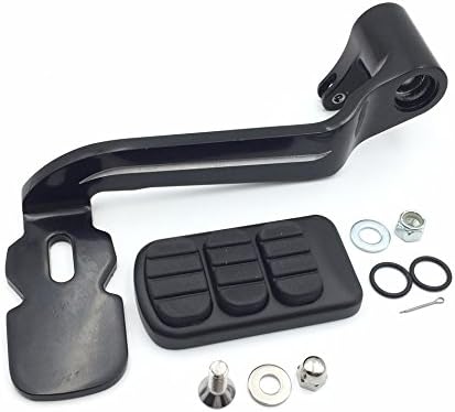 SMT-Black Billet Rear Brake Lever Brake Pedal Foot Lever with Foot Peg Airflow Compatible with 2014 Later Touring Trike Road King Street Glide CVO Tri Glide FLHR [B01JA20A30]