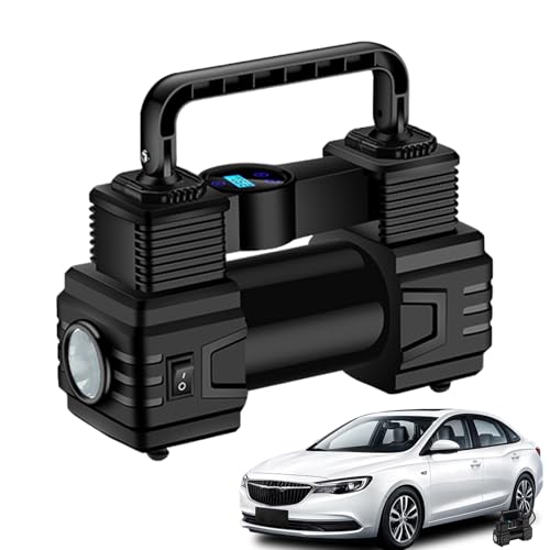 JIEBWCHA タイヤインフレーター | ポータブル 発光ダイオード タイヤ 空気入れ ポンプ | 電動 デジタル エアー ポンプ,自動車 自転車 オートバイ トラック ロード アウトドア マットレス 男性用