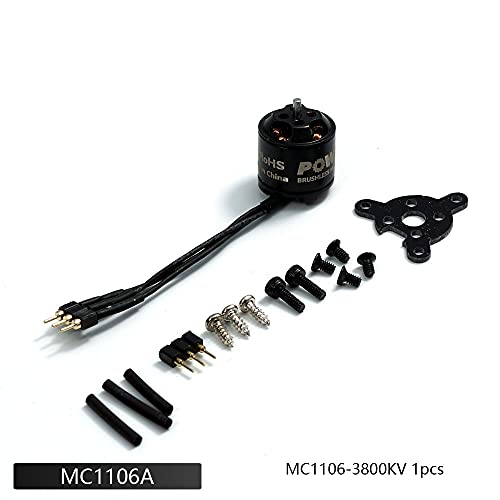 2S 7.4V Micro Brushless Motor MC1106-3800KV Used for Fixed Wing Micro Indoor Airplane F3P Model Power Supply (MC 1106A)