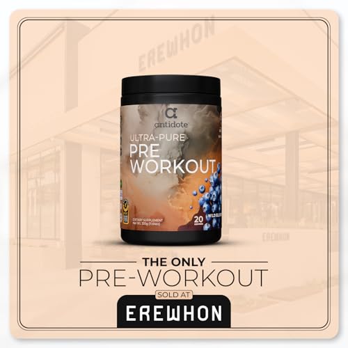 Image of Antidote Clean Pre-Workout Powder - Natural Energy & Focus Booster with Beetroot, Creatine & Beta-Alanine - No Artificial Additives - Vegan, Keto-Friendly Supplement - Wild Blueberry - 20 Servings