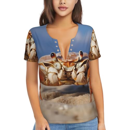 T-shirt Crabs femme col V : fini l'inconfort en voyage
