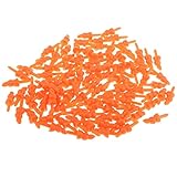 100pcs 25x8mm Vis en Plastique Long Nez de Sécurité pour Bricolage Artisanat Chiens Chats Ours Animal Poupées Fabrication de Matériel (Orange)