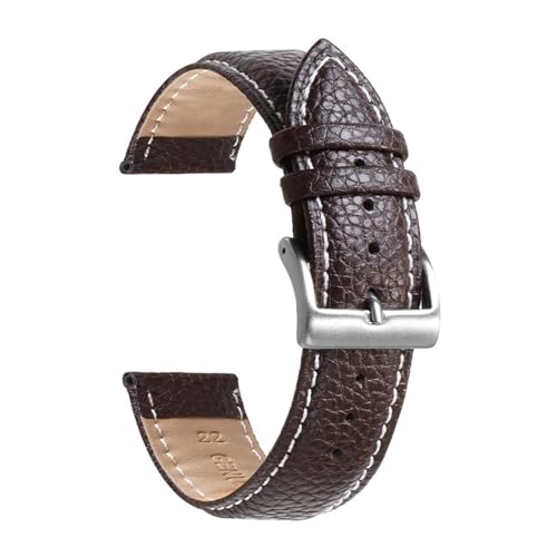 Bracelet montre cuir véritable 22mm NASUNJIA pour homme femme avec boucle acier résistante