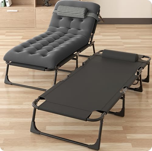 سرير تخييم قابل للطي للبالغين، سرير 3 في 1 شديد التحمل لنوم الضيوف، طبقة مزدوجة قابلة للتعديل 1200D مع مرتبة وشنطة حمل للمنزل والمكتب والعطلات والاستخدام في المستشفى