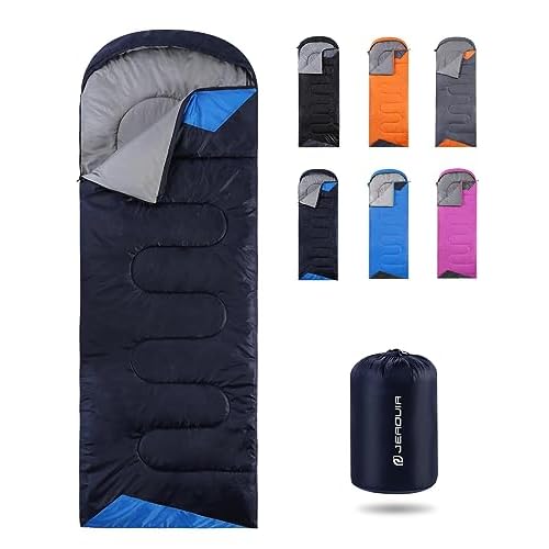 Sleeping Bags for Adults Backpacking Lightweight Waterproof- Cold Weather Sleeping Bag for Girls Boys Mens for Warm Camping Hiking Outdoor Travel Hunting with Compression Bags