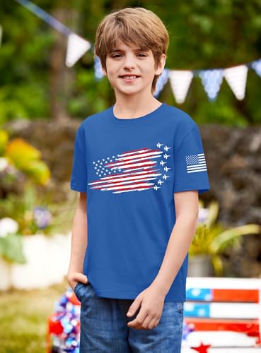 Image of BesserBay Unisex Kids July 4th Amarican Flag Top Patriotic Funny T-Shirt 6-14 Years