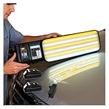 Professional 6-Zone PDR Light with Adjustable Brightness - Paintless Dent Removal Tool Kit, Cordless & Plug-in Auto Body Repair Light, 5 Suction Cup for Mobile Car Dent Repair