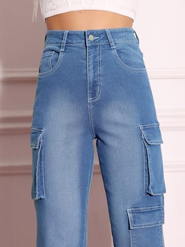 Image of Miss Chase Women's Skinny High Rise Cropped Fringed Hemline Detailing Stretchable Denim Jeans