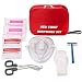 Produktbild AED First Kit mit HLW, Handschuhen, Rasierer, Schere, Mullpads und Reinigungstüchern für das AED-Training